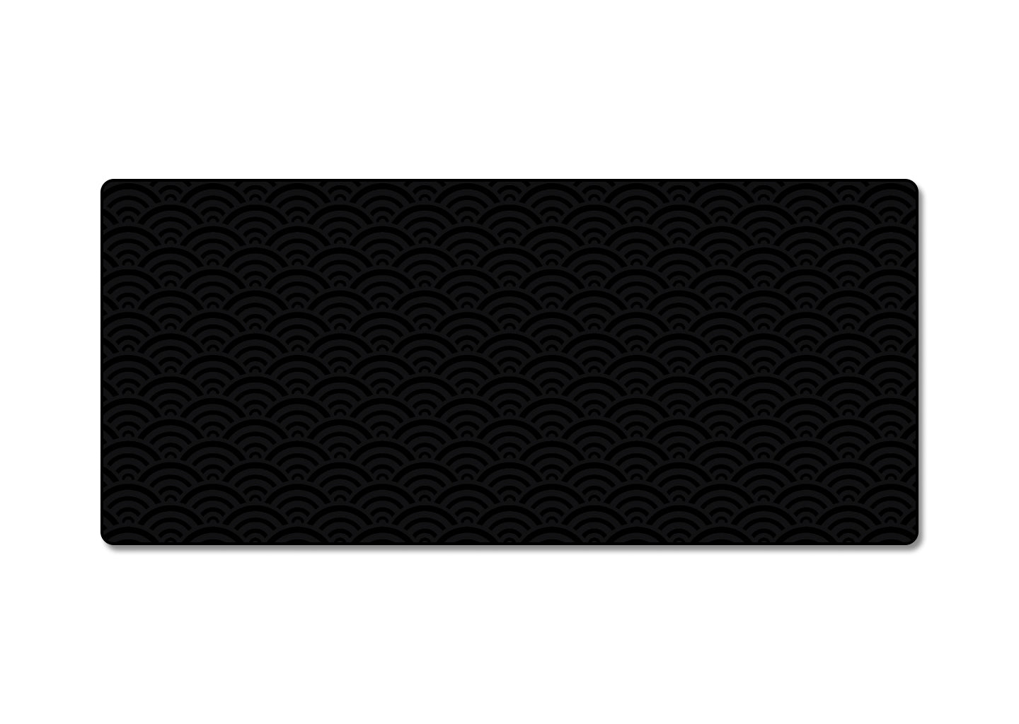 Simple Seigaiha Wave | XXL Mousepad [Black]