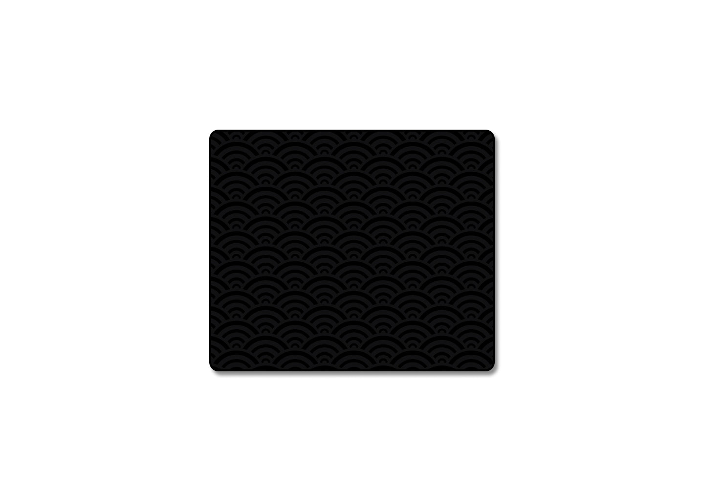 Simple Seigaiha Wave | Mousepad [Black]