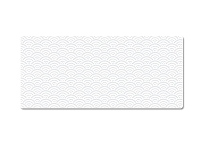 Simple Seigaiha Wave | XXL Mousepad [White]
